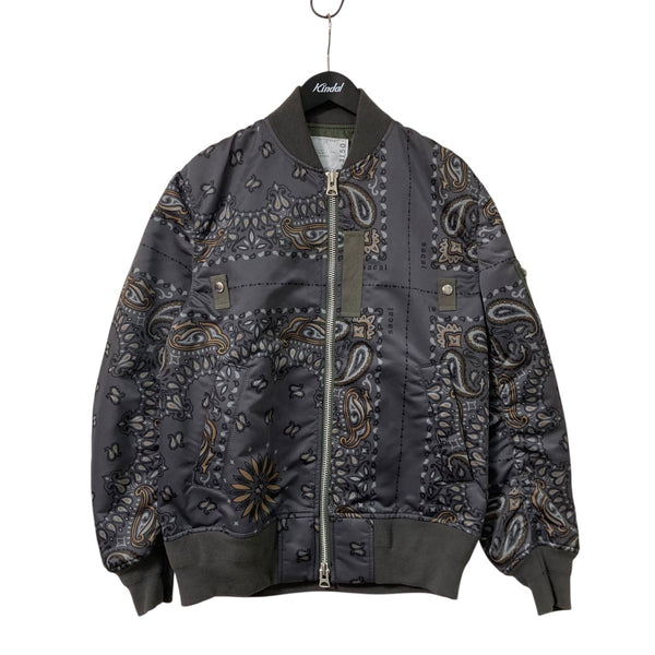 sacai(サカイ) Paisley Print Zip-Up Jacketペイズリー柄MA-1