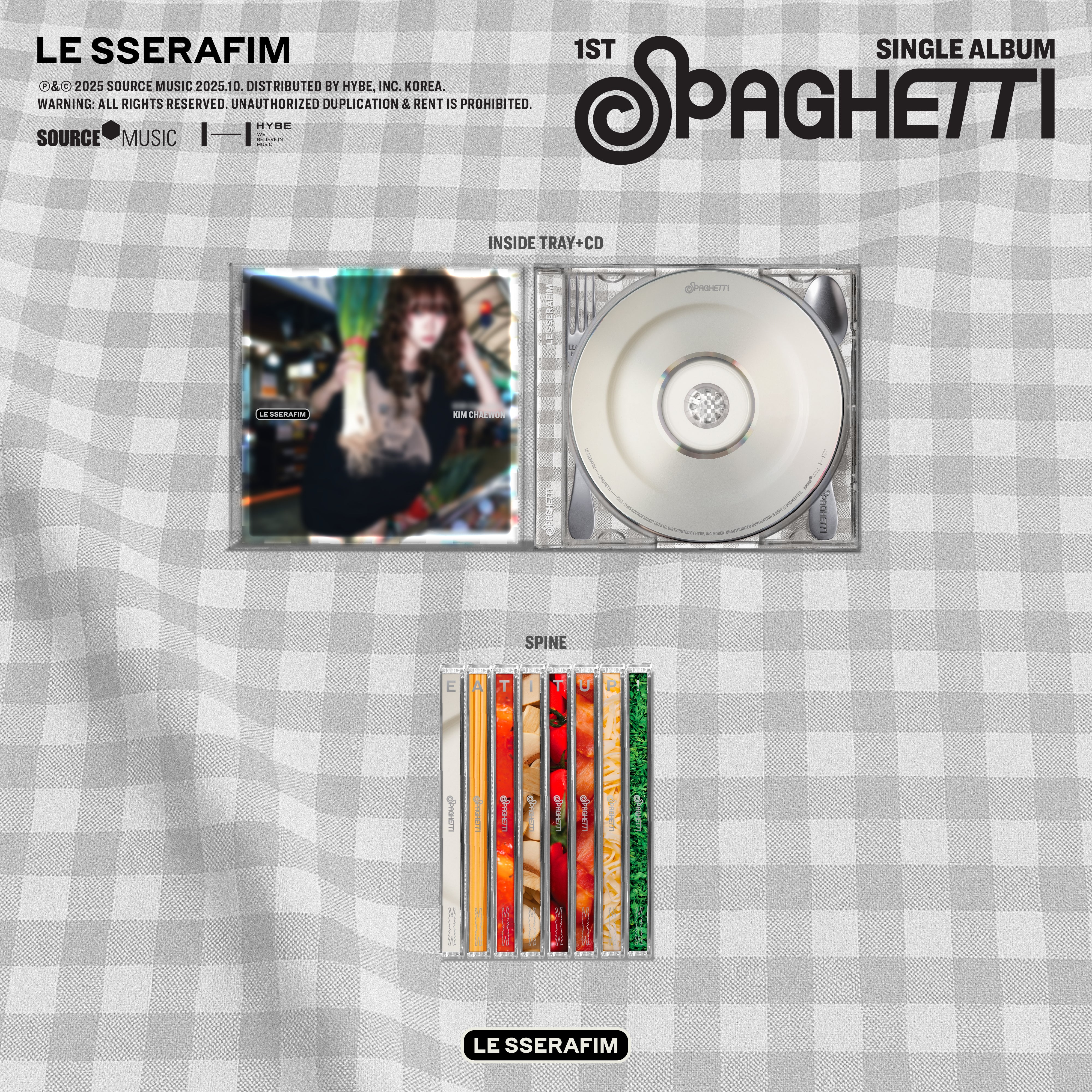 1st Single Album 'SPAGHETTI' Single CD (Plate ver.) - LE SSERAFIM