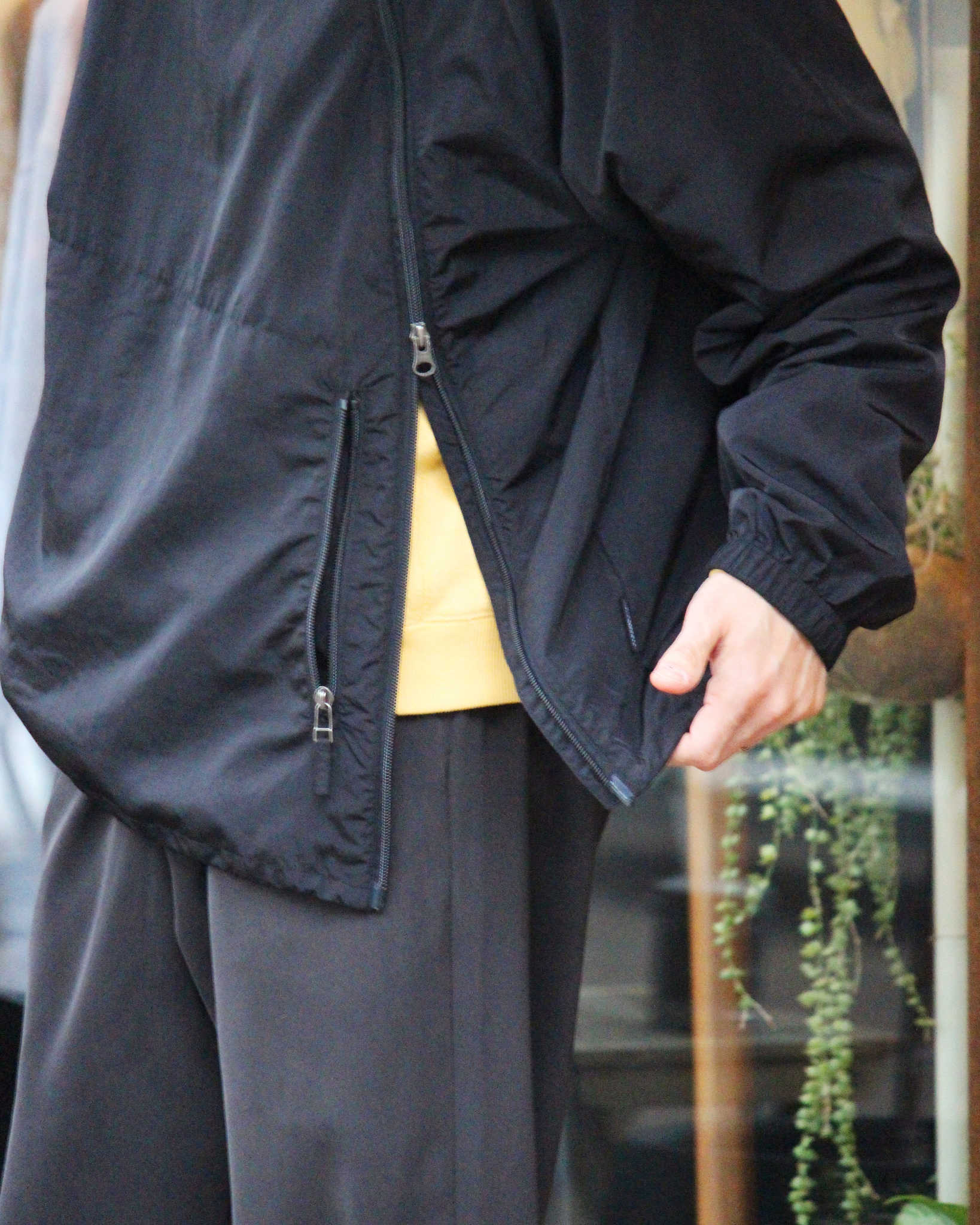 AXESQUIN アクシーズクイーン / NYLON TAFFETA BIAS ZIP JACKET