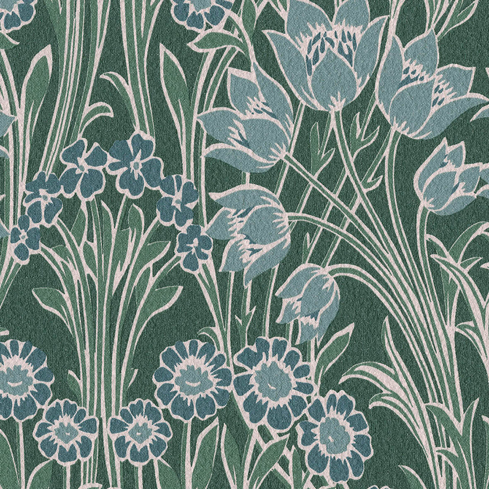 Swirling Daisies-スワーリング・デイジー｜LL6297｜のり付き壁紙