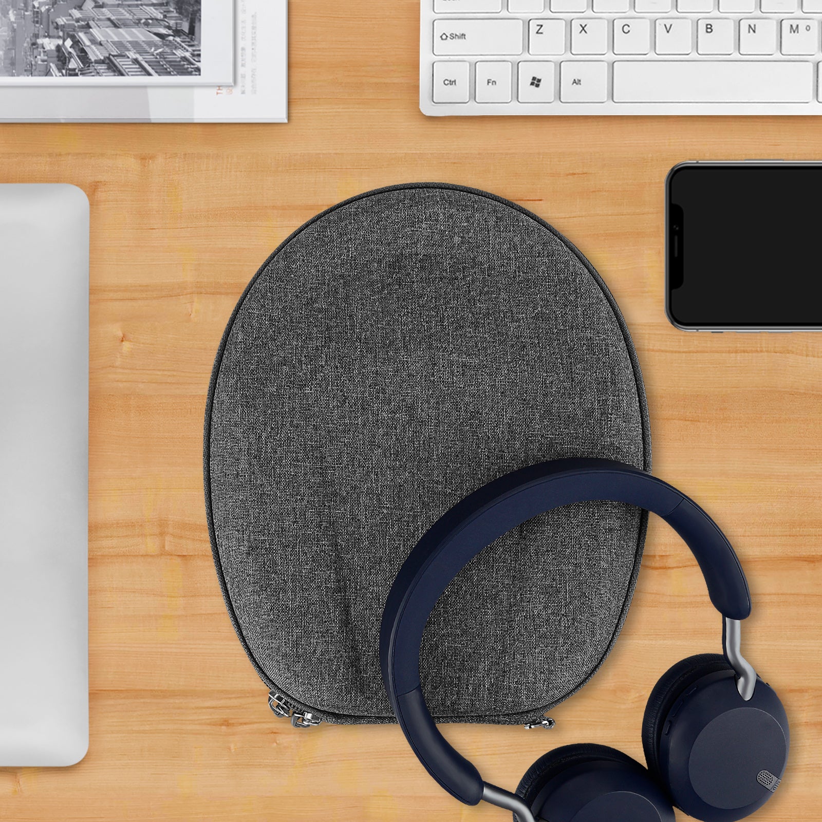 Geekria Shield Case Compatible with Jabra Evolve2 75, Evolve2 65, Evol