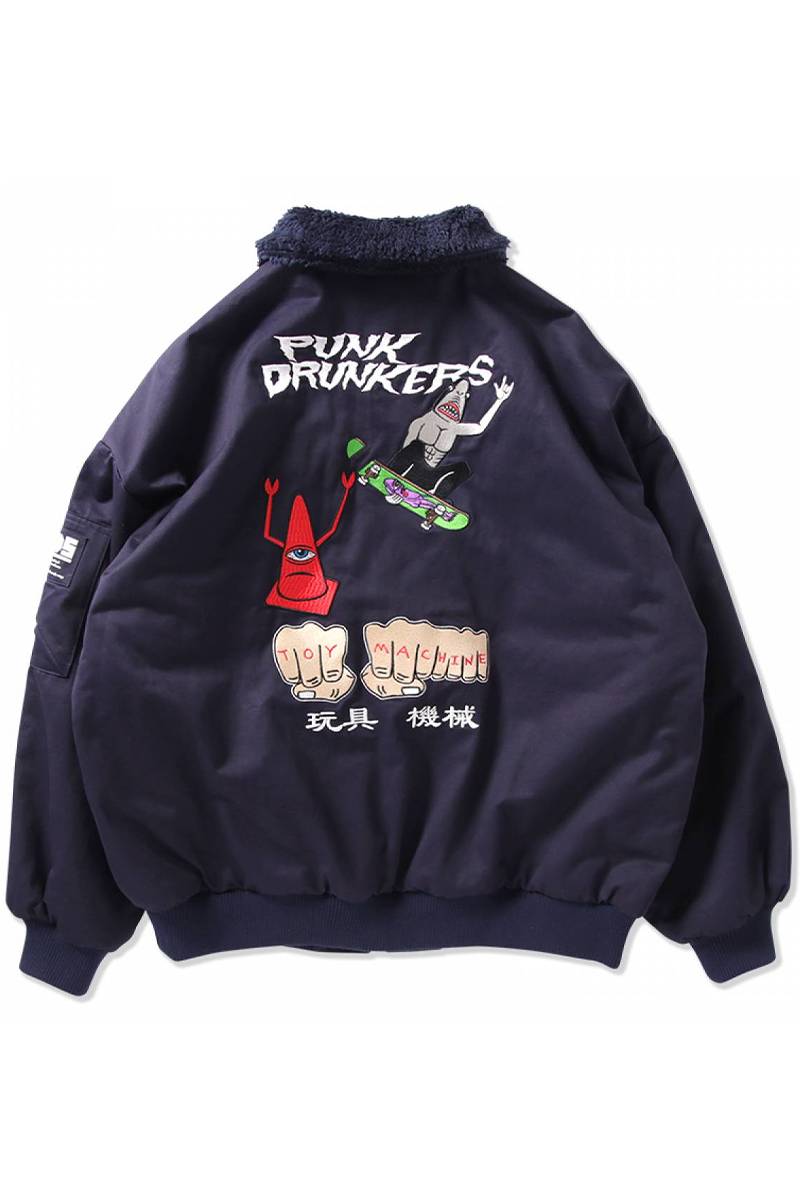 PUNK DRUNKERS [PDSxTOY MACHINE]玩具機械ドカジャン - NAVY / ロック