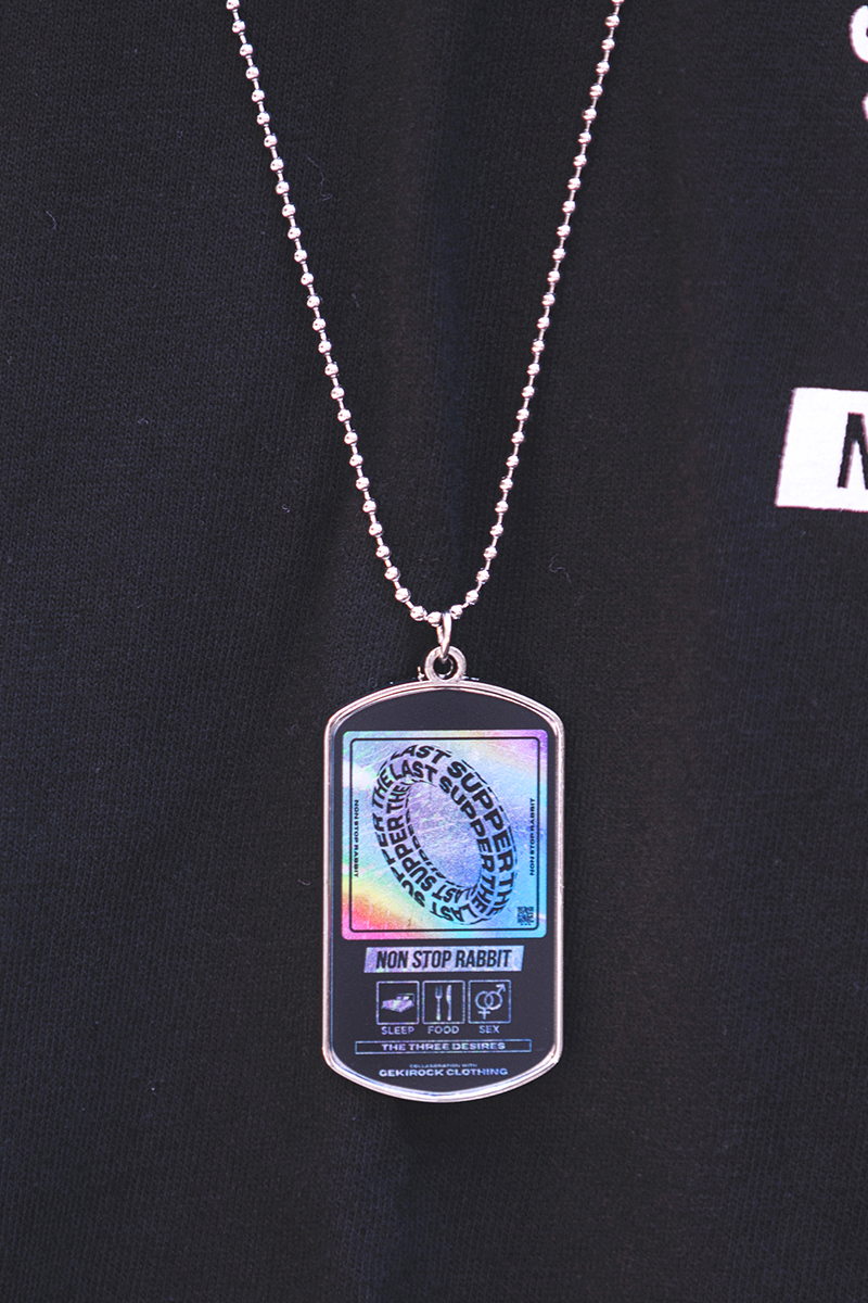Non Stop Rabbit×GEKIROCK CLOTHING コラボ・ドッグタグ / ロック