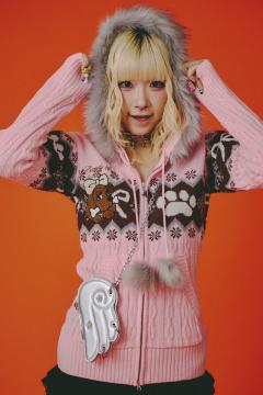 予約商品】GALFY(ガルフィー) ふわふわダークキャンディーニット