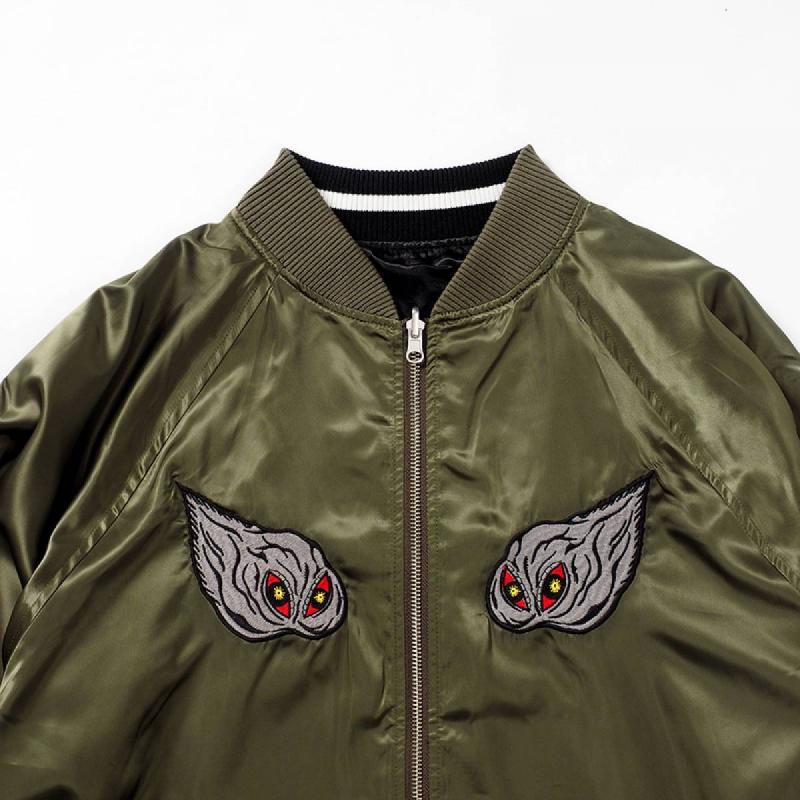 PUNK DRUNKERS [PDSxGODZILLA]ガイガン&ヘドラリバスカジャン / KHAKI