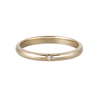 K18 カラーゴールドリング〕K18 リング シャンパンゴールド (幅約2.8mm