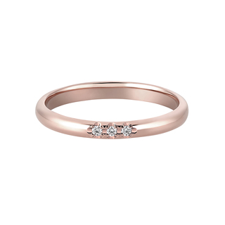 K18 カラーゴールドリング〕K18 リング ピンクゴールド (幅約2.2mm