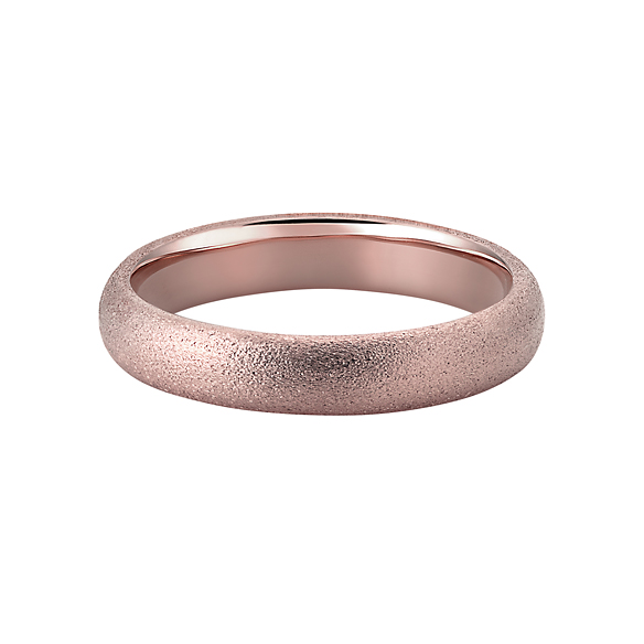 K18 カラーゴールドリング〕K18 リング ピンクゴールド (幅約3.5mm