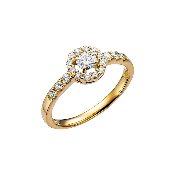 K18イエローゴールド ダイヤモンド リング 0.2カラット | 高品質 金