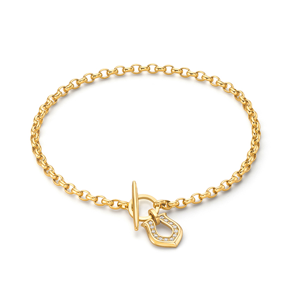 K18イエローゴールド ダイヤモンド ブレスレット 19cm | 高品質 金