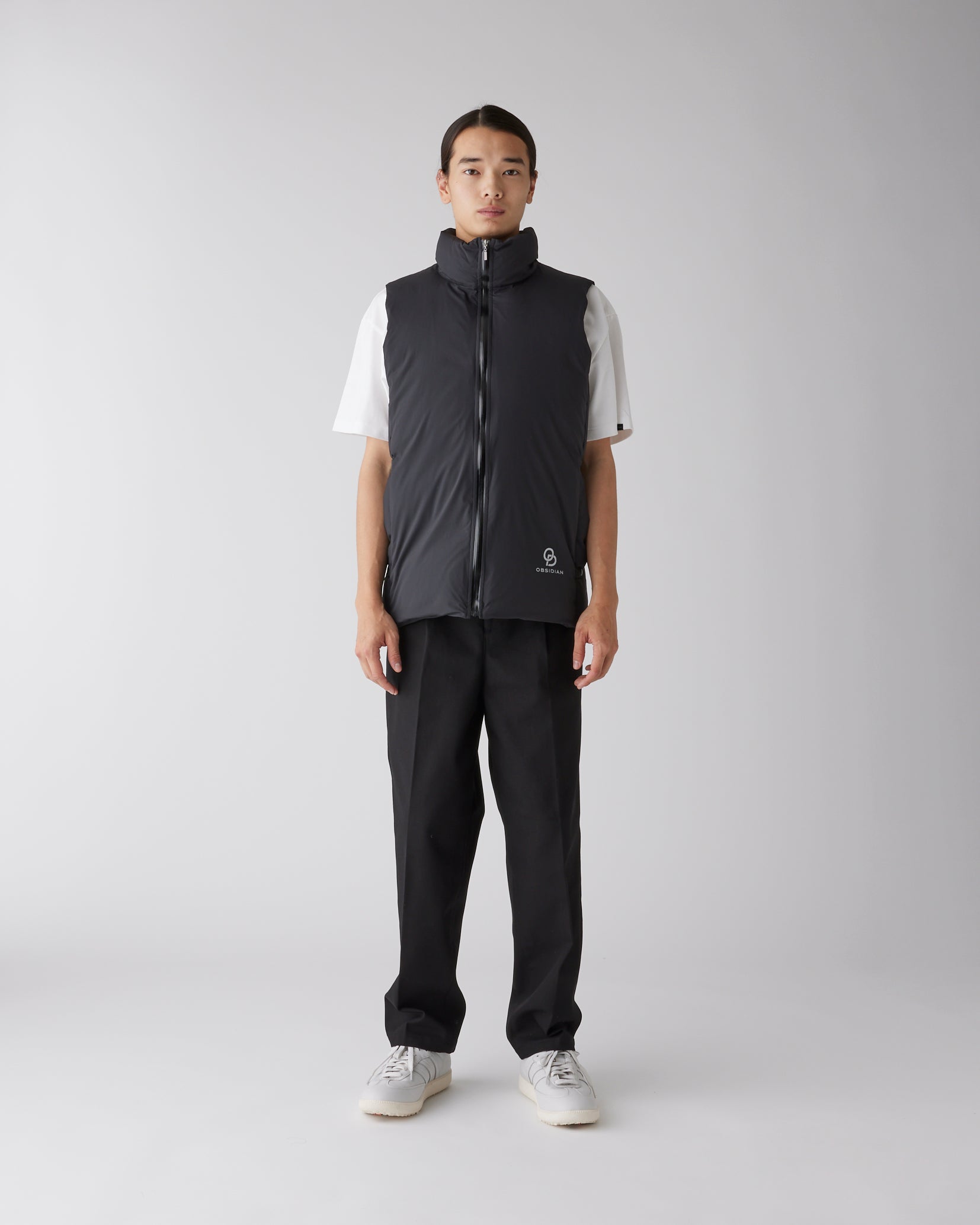 obsidian キルティング ゴルフ ダウンベスト ブラック obsidian