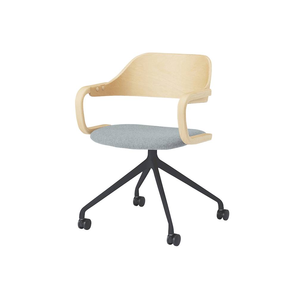 ユルクチェア アーム付タイプ キャスター回転脚 KLD-835CC1T1NC7