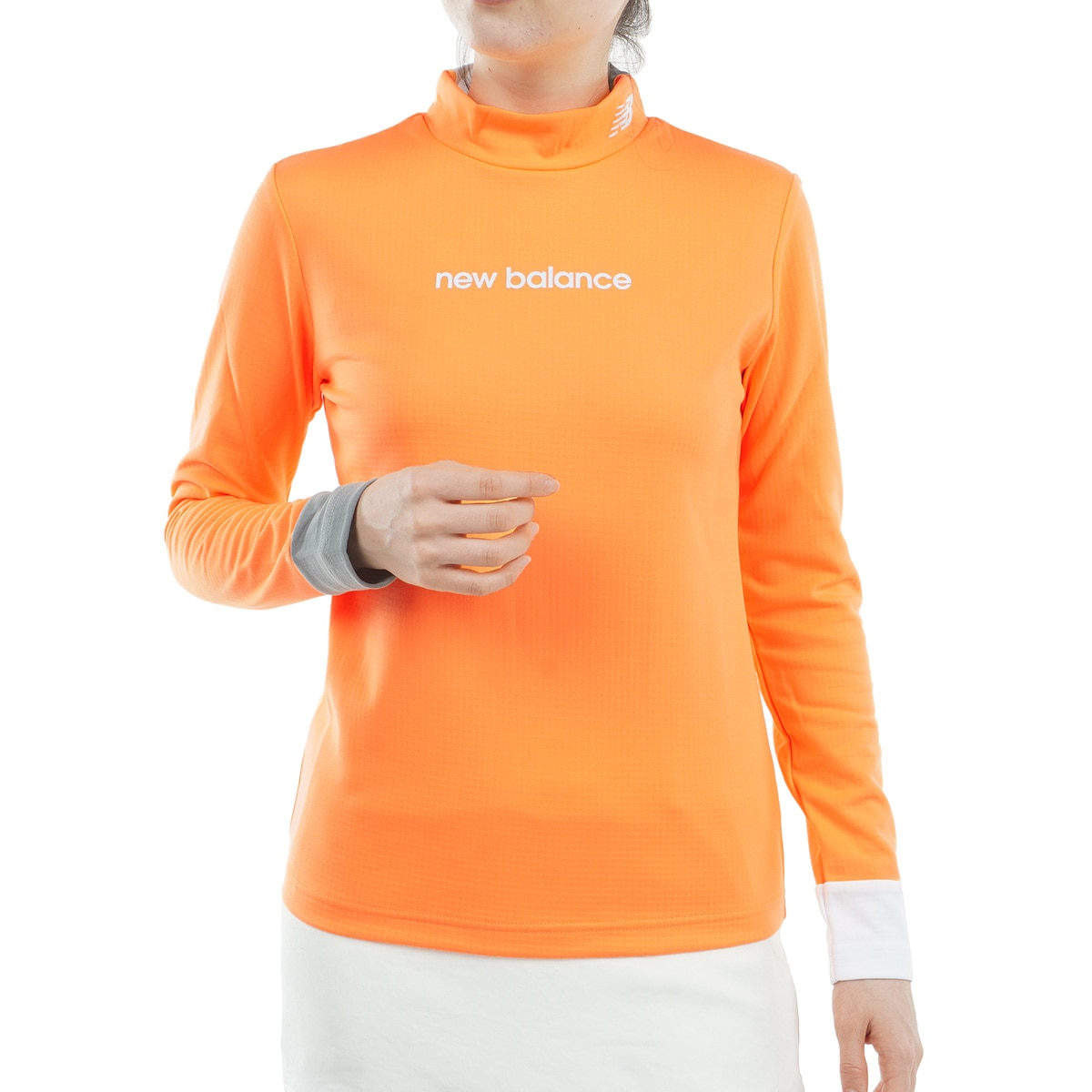 セール・アウトレット】ストレッチ モックネック 長袖プルオーバー