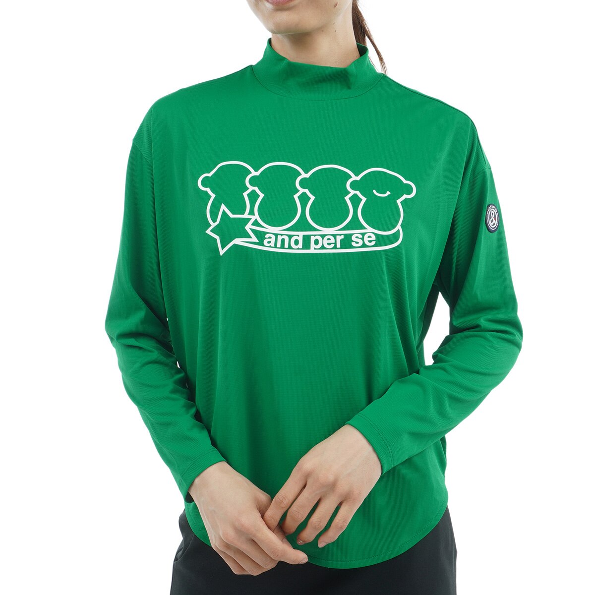 ストレッチ ソルケア3Dモックネック長袖シャツ レディス(長袖シャツ