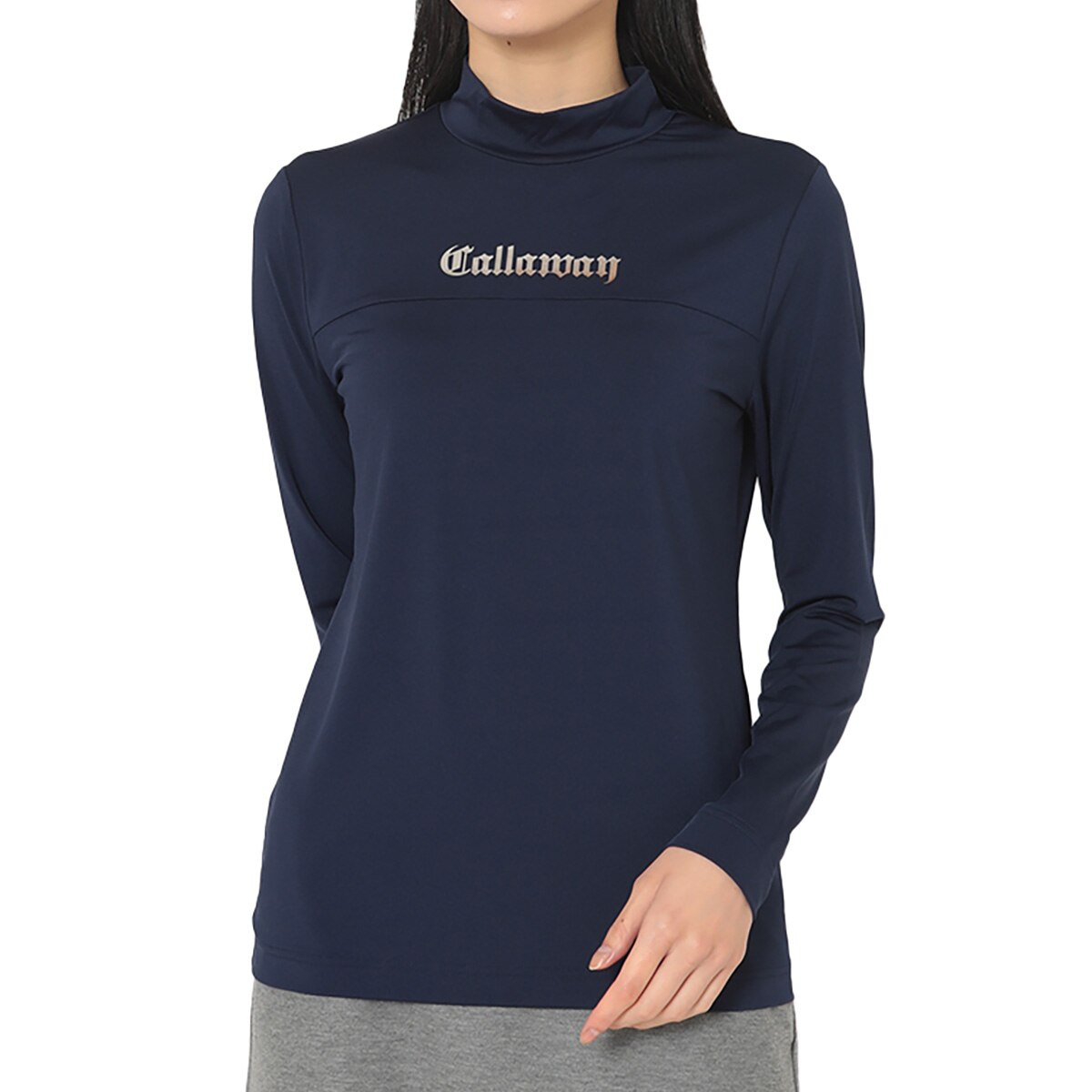 ストレッチ モックネック長袖シャツ レディス(長袖シャツ・ポロシャツ