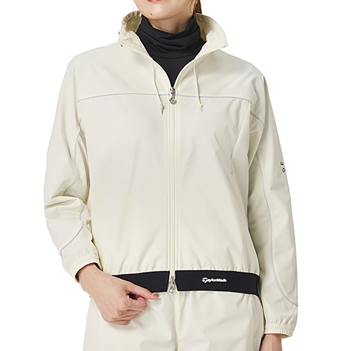 ストレッチ サークルロゴクロップドウインドジャケット レディス