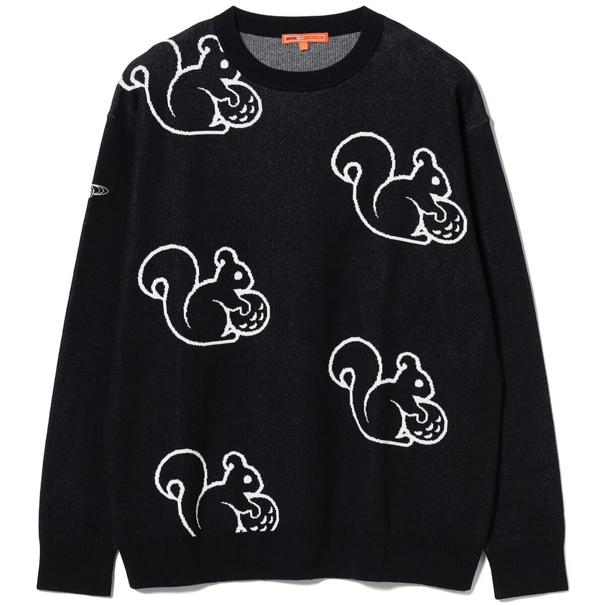 ORANGE LABEL リス総柄 プルオーバーニット(中間着(セーター