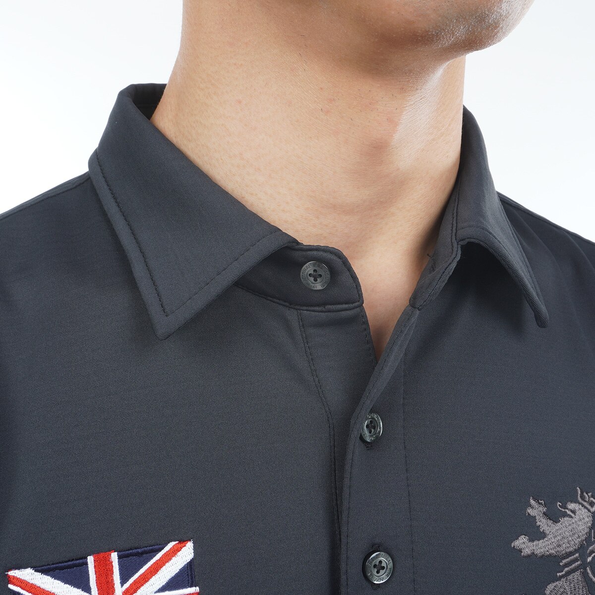 速ポカ 裏起毛 ストレッチ 長袖フラッグポロシャツ(長袖シャツ