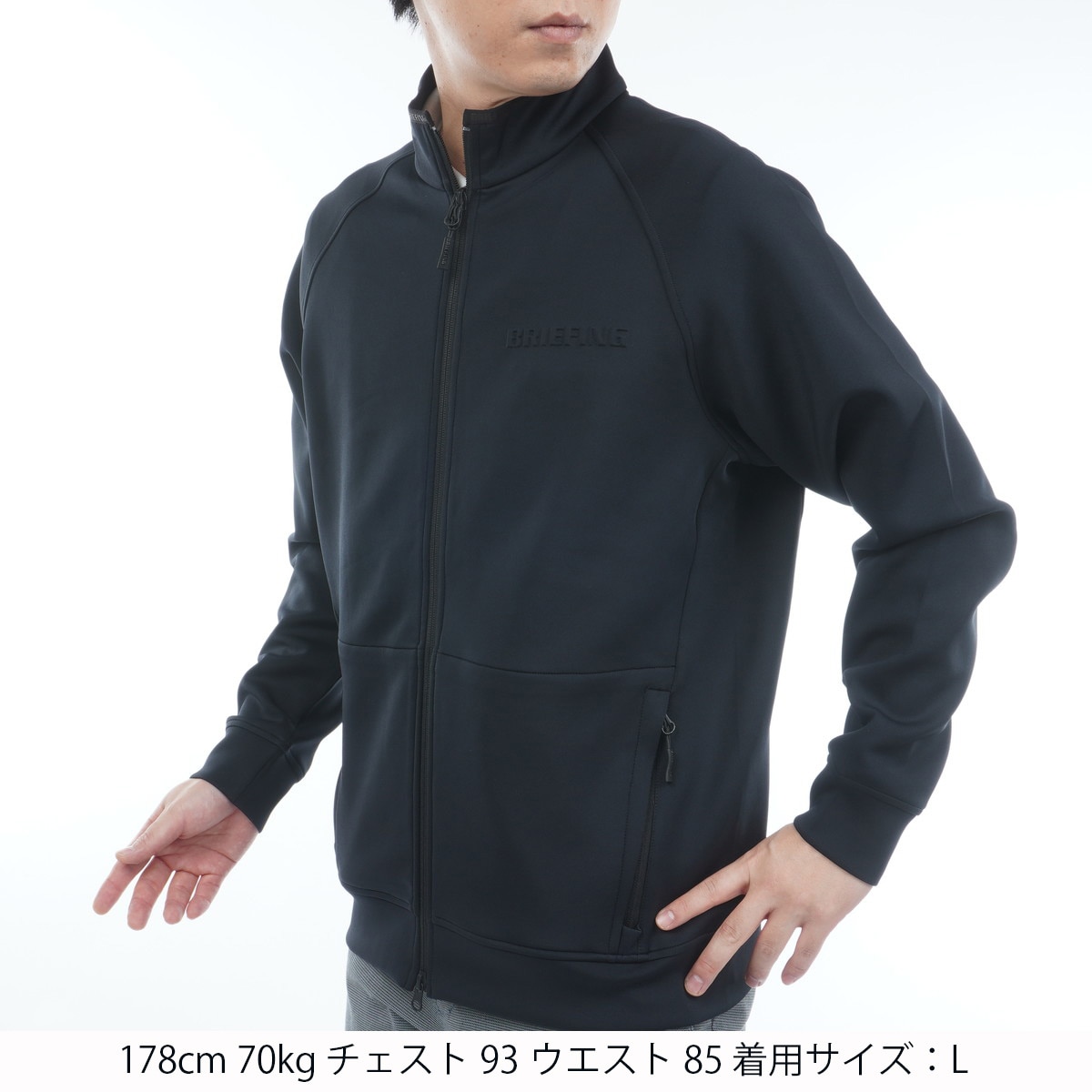 ストレッチ 3D ロゴ ブルゾン(アウター(ブルゾン、ウインド