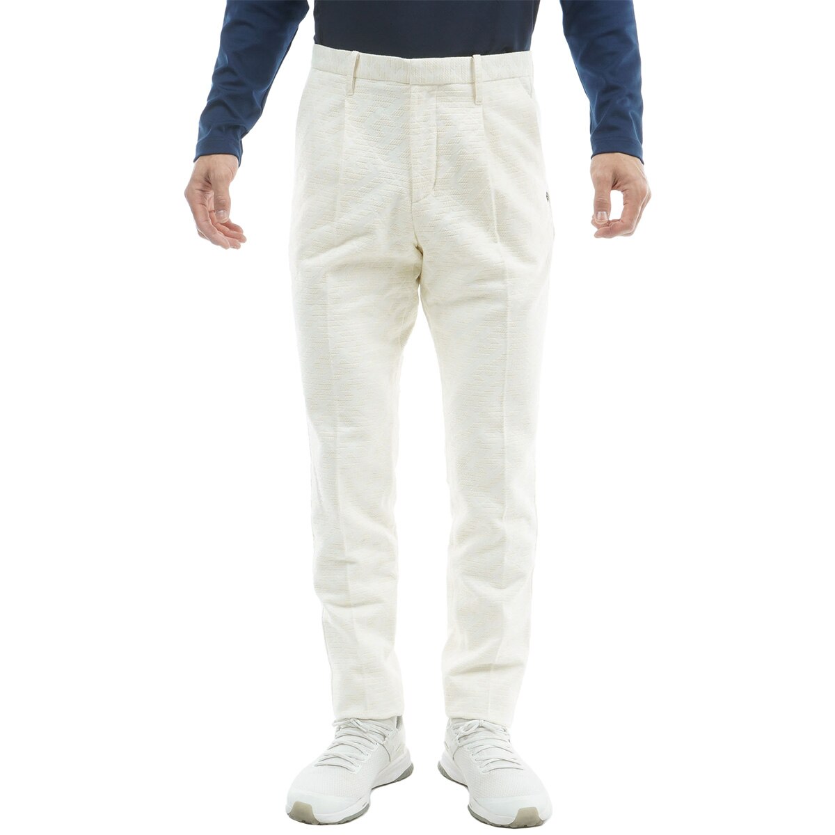 セール・アウトレット】モノグラムジャカード ワンタックパンツ(ロング