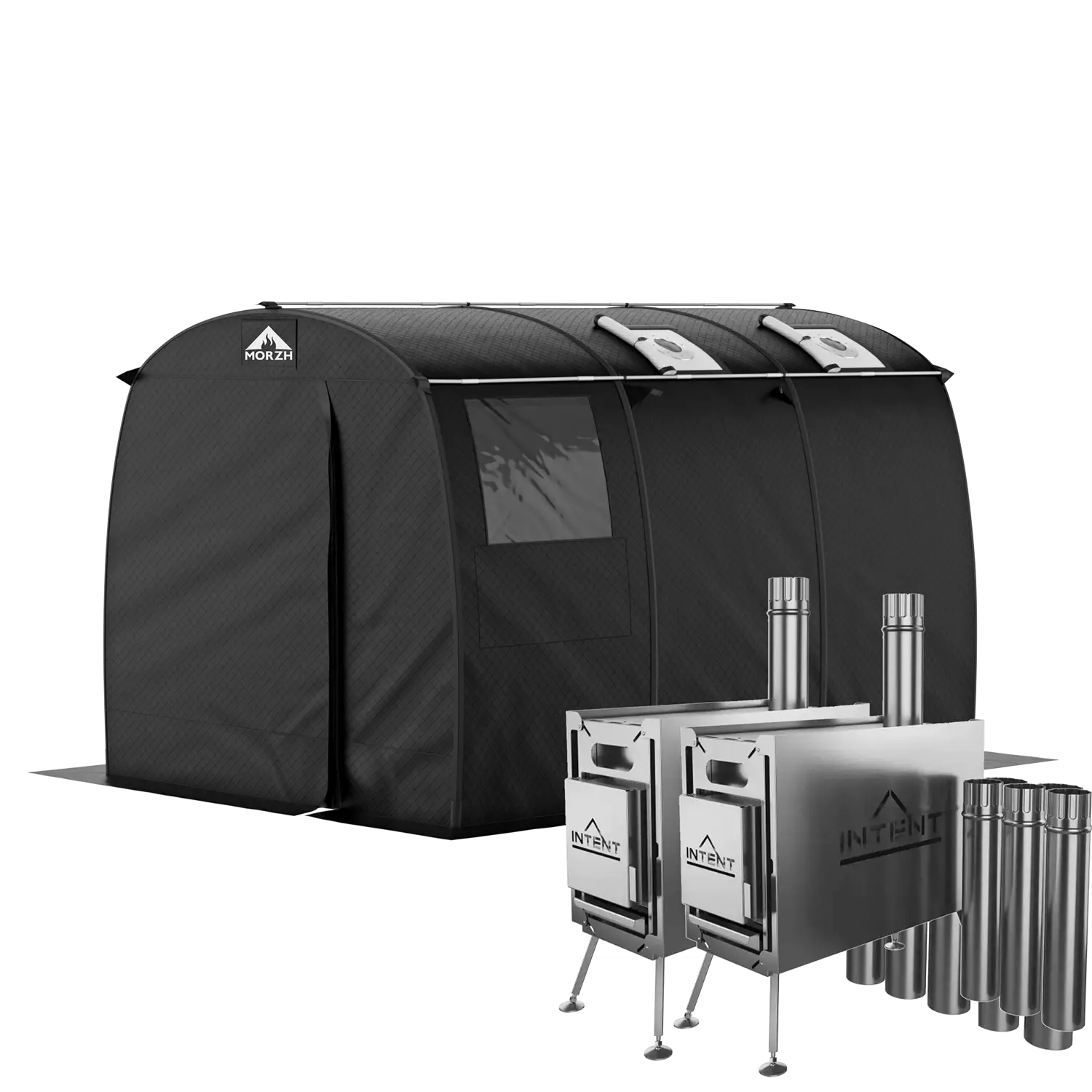 3層式テントサウナ MORZH MAX（モルジュ マックス） ストーブ2台