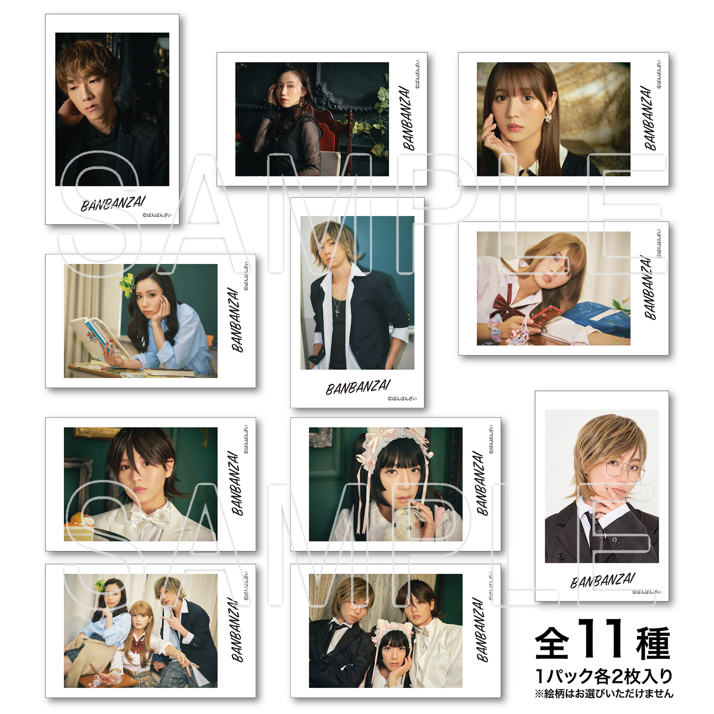 ばんばんざい ランダムチェキ風ブロマイド（全11種／各2枚入り）【3月