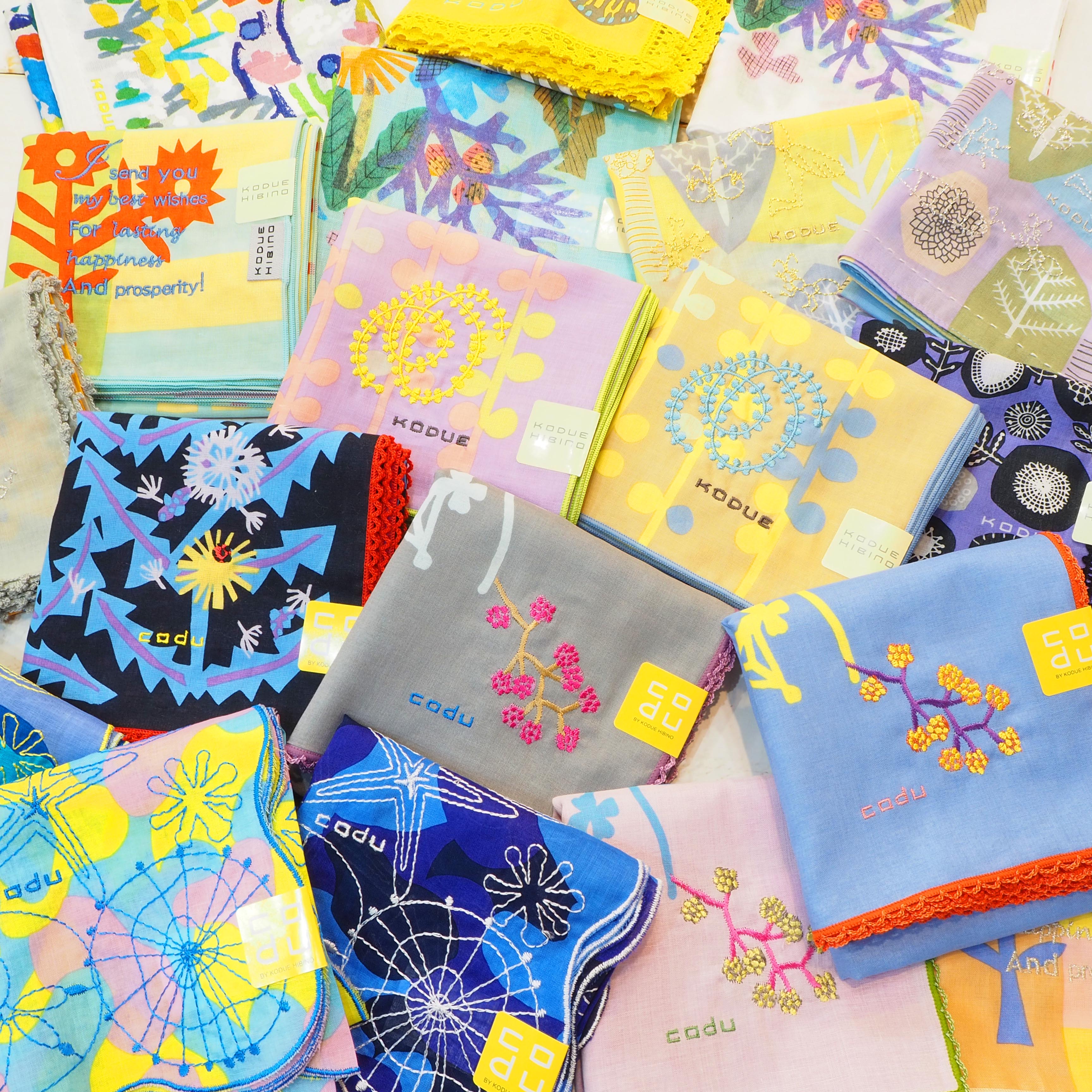 ギャラリーしろちどり / KODUE HIBINOコットンチーフ ハンカチ