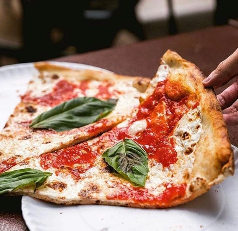 Coal Oven Margherita Pizza Slices – Table 87 Coal Oven Pizza