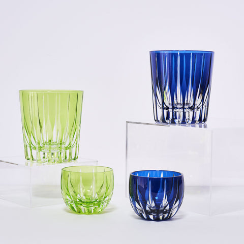 江戸切子 伝統工芸士 木村泰典 作 剣菱 ぐい呑 藍 ｜江戸切子グラス