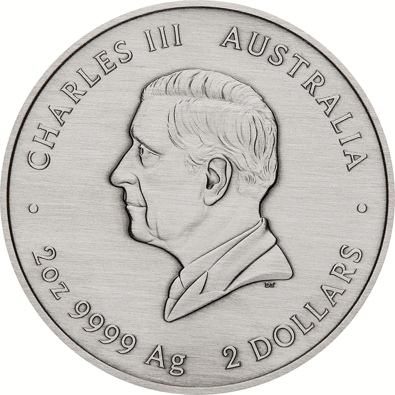 オーストラリア 2025年 エミュー ウティンガツト 2ドルカラー銀貨