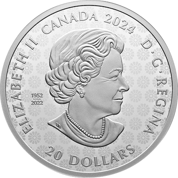 カナダ 2025年 メイプルリーフ 20ドル銀貨ローズゴールドメッキ付