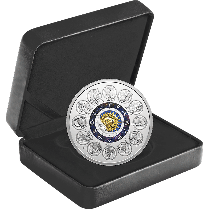 カナダ 2024年 黄道十二宮 30ドルカラー銀貨 プルーフ | オンライン