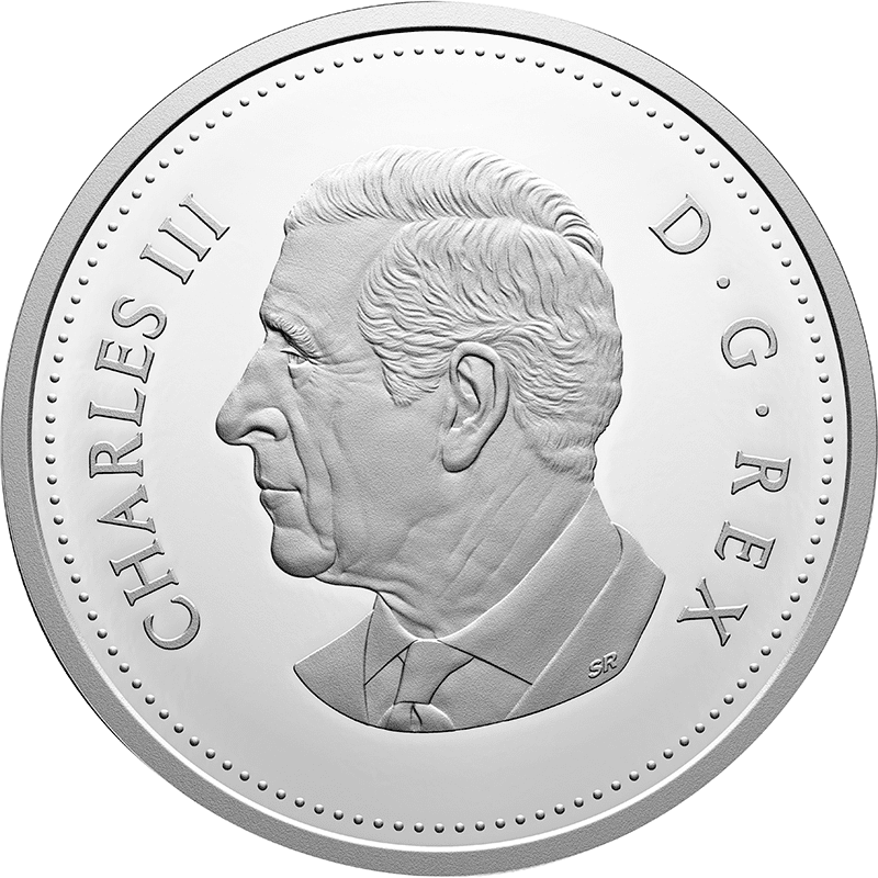 カナダ 2024年 国王チャールズ3世戴冠1周年 1ドルカラー銀貨 プルーフ