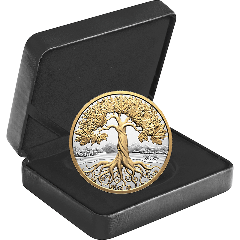 カナダ 2025年 生命の樹 50ドル銀貨金メッキ付 プルーフ | オンライン