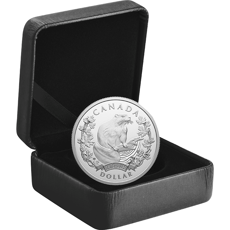 カナダ 2025年 カナダ国家象徴法制定50周年 アメリカビーバー 1ドル
