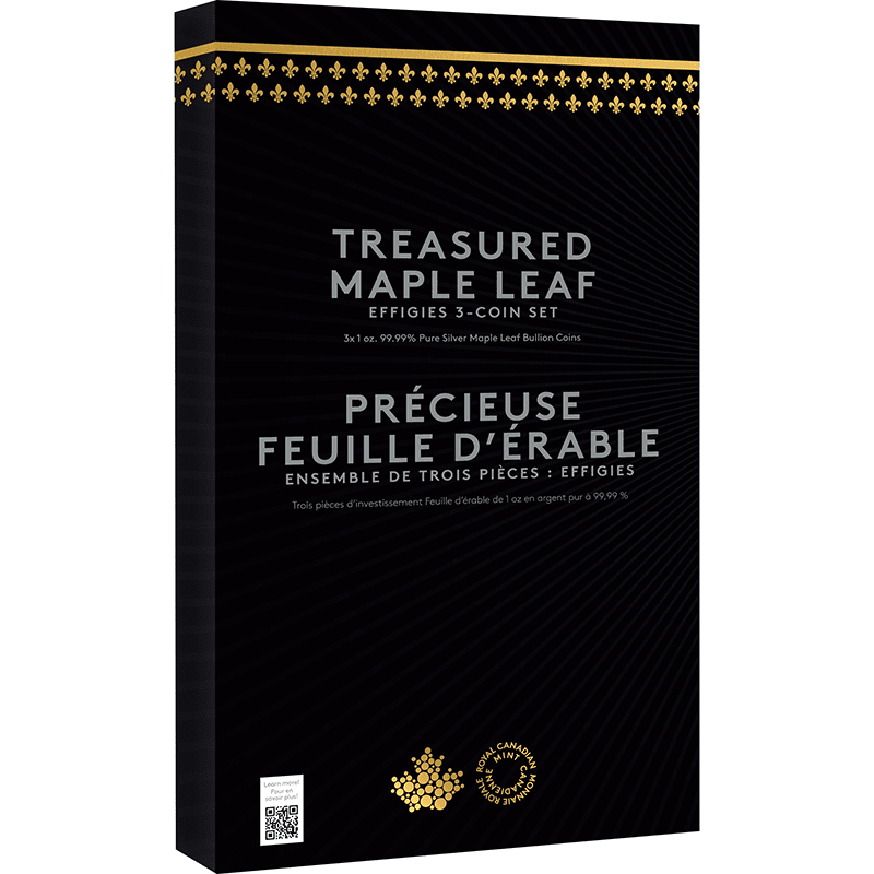 カナダ 2022-2024年 貴重なメイプルリーフ ＜肖像3種セット＞ 5ドル