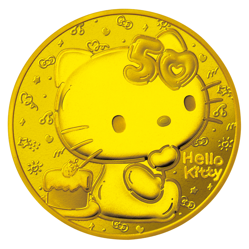 フランス 2024年 ハローキティ50周年公式記念コイン ＜E＞50周年/日本