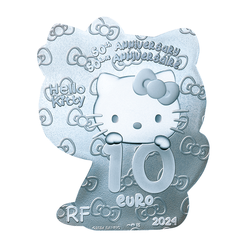 フランス 2024年 ハローキティ50周年公式記念コイン ＜F＞ハローキティ