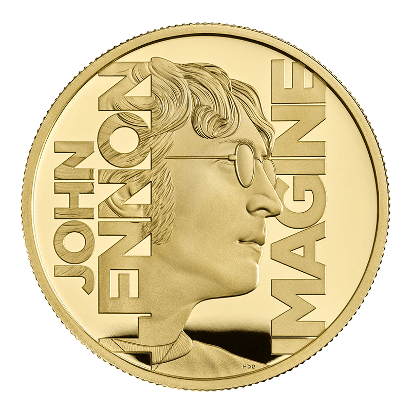 英国 2025年 伝説のミュージシャン ＜ジョン・レノン＞ 100ポンド金貨