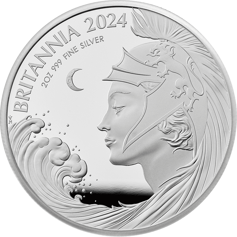 英国 2024年 ブリタニア 5ポンド銀貨 2オンス プルーフ | オンライン