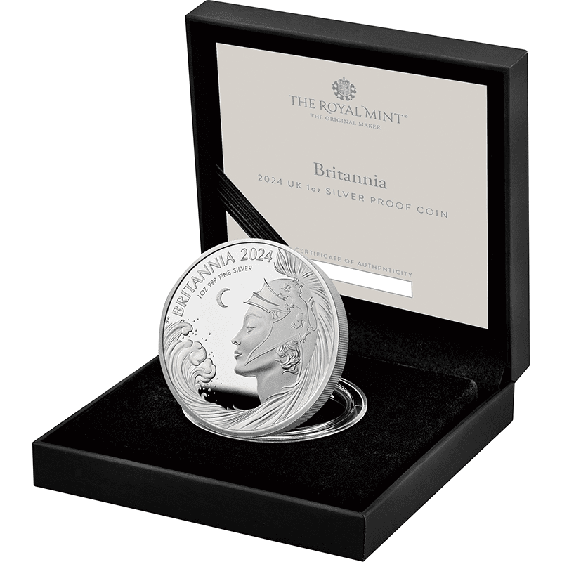 英国 2024年 ブリタニア 2ポンド銀貨 1オンス プルーフ | オンライン