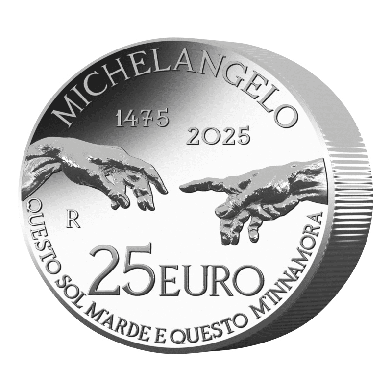 イタリア 2025年 ミケランジェロ生誕550周年 25ユーロ銀貨 1キロ 未