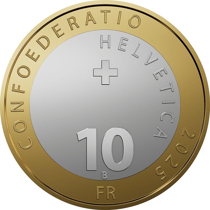 スイス 2025年 スイス連邦最高裁判所設立150周年 10フランバイメタル貨