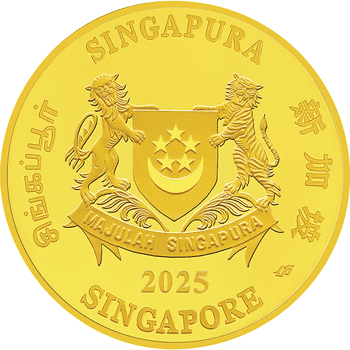 シンガポール 2025年 巳年蛇図 2ドルニッケルメッキ複合貨 プルーフ