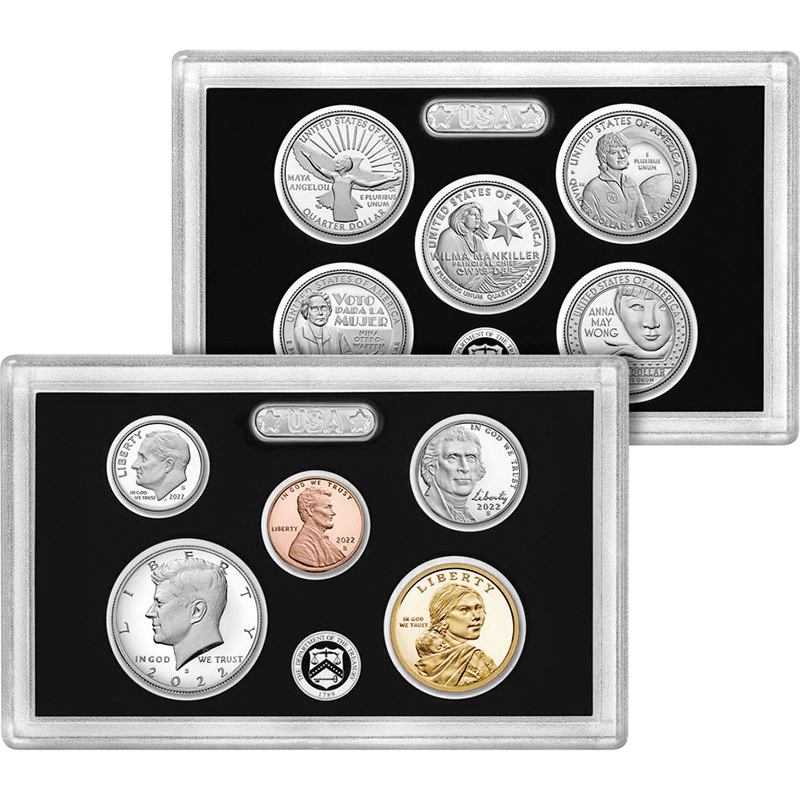 アメリカ 2022年 記念貨入銀他通常貨10種プルーフセット | オンライン