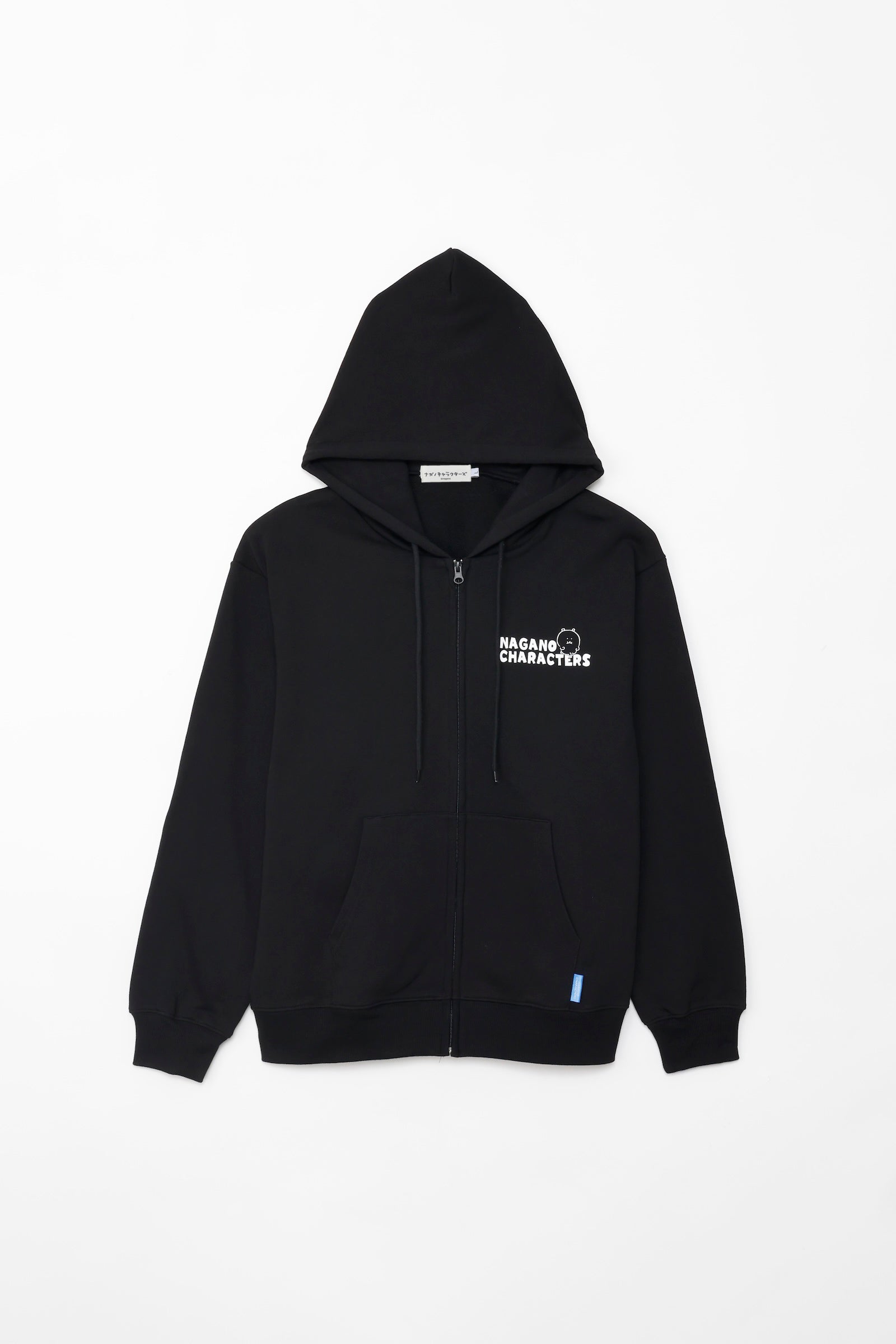 ナガノキャラクターズ ZIPパーカー 集合 ブラック