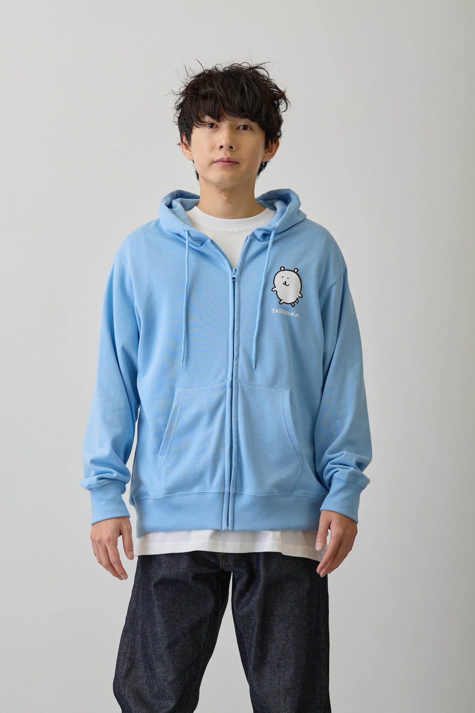 ナガノキャラクターズ ZIPパーカー 食べるか サックス