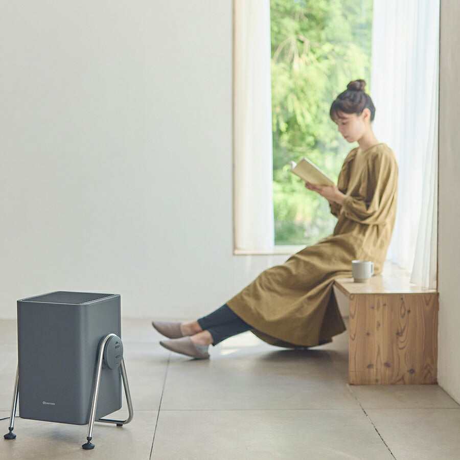 リズム 空気清浄機 コンパクトサイズ 36畳 2重反転ファン ダークグレー