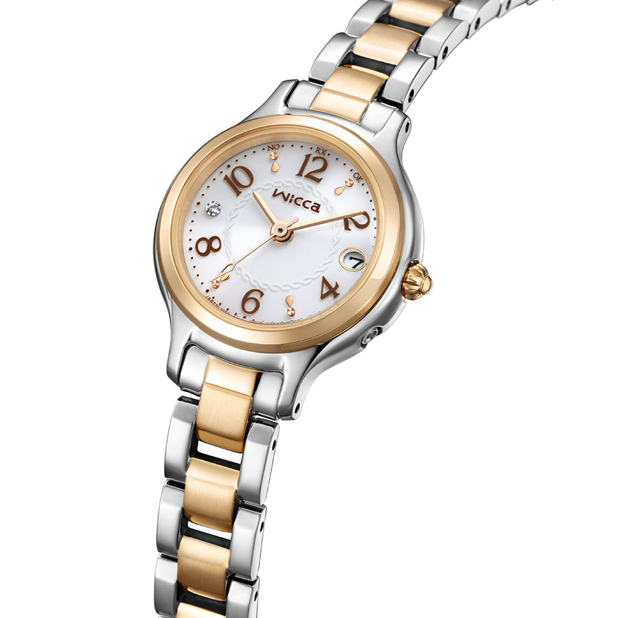 シチズン ウィッカ KS1-937-13 レディース ソーラー 電波 ホワイト