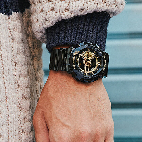 G-SHOCK ブラック×ゴールド GA-110GB-1AJF メンズ 電池式 アナログ